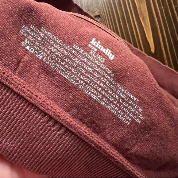 Kindly Yours Mauve Padded Athletic Lounge Sports Bra - Picture 3 of 4